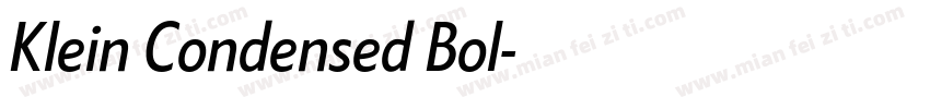 Klein Condensed Bol字体转换